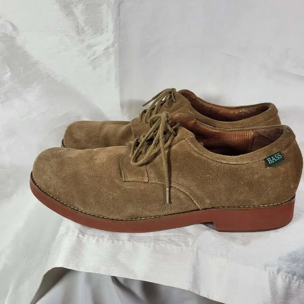 G.H. Bass & Co. Elwyn Suede Leather Lace-Up Oxford Shoes, size 14